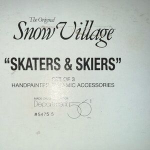Department 56 Skaters and Skiers Festive Winter Scene Figurine